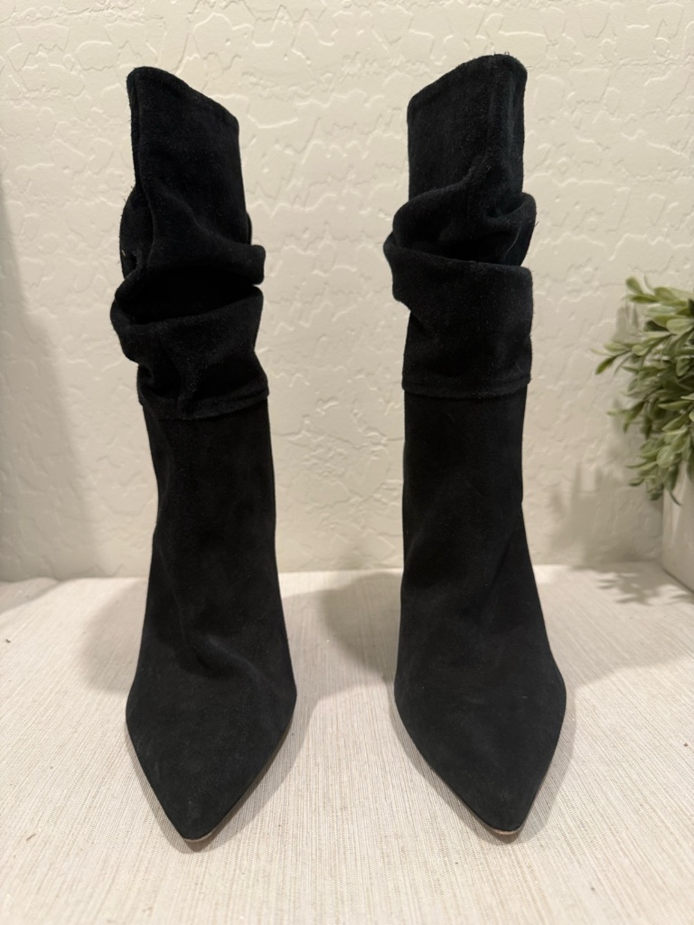 INGILIZ Antoaneta Black Suede Slouchy High-Heel Ankle Boots - EU 37/7 - Picture 6 of 10